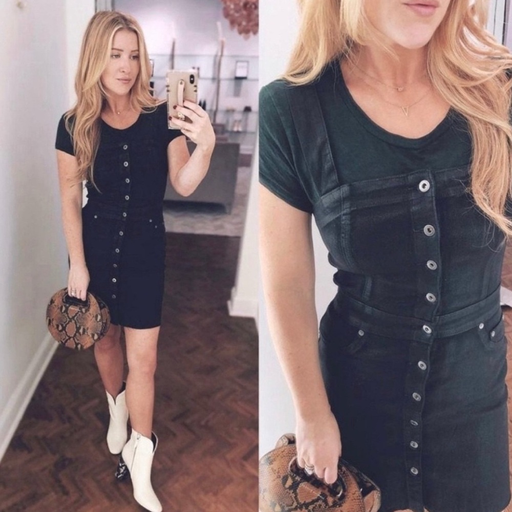 Pistola Black Button-Down Dress